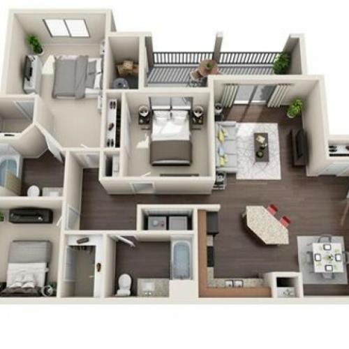 C1-R floorplan Lunaire Apartments | Goodyear, AZ Apartments