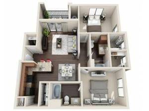 Newly Renovated, 1099sqft, 2 bedroom/2 bathroom Lunaire Apartments | Goodyear, AZ Apartments