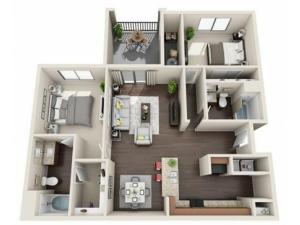 Newly Renovated, 1137sqft, 2 bedroom/2 bathroom Lunaire Apartments | Goodyear, AZ Apartments