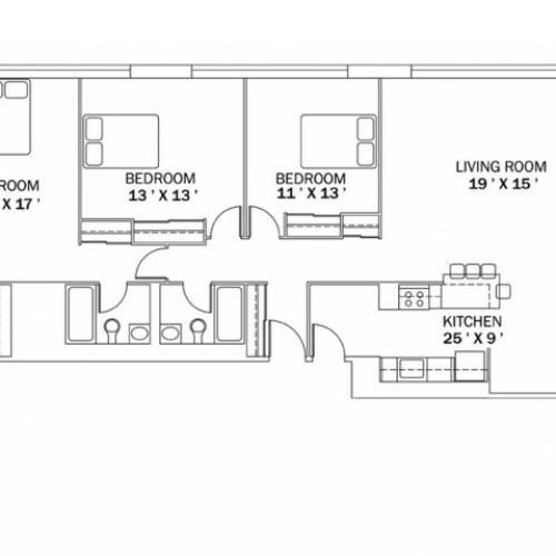 3 Bedroom Floor Plan A
