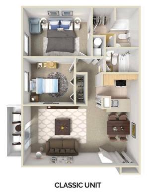 2 Bedroom Classic_Floorplan B2