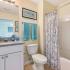 Bathroom with Large Mirror | Deacon's Station Apartments | Wake Forest Off-Campus Housing
