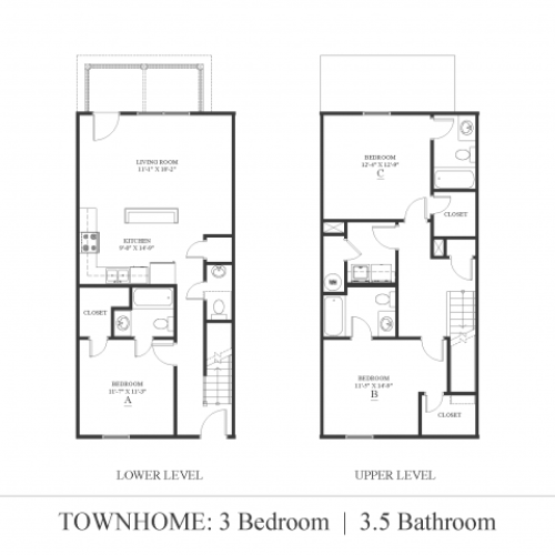 3 bedroom Townhome