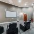 Media viewing room with leather recliners at Edge at Lafayette | Lafayette, Louisiana Apartments
