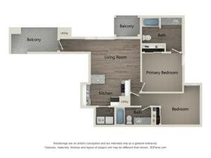 B4B Floor Plan | The Preserve Lexington  |  Apartments in Lexington, KY