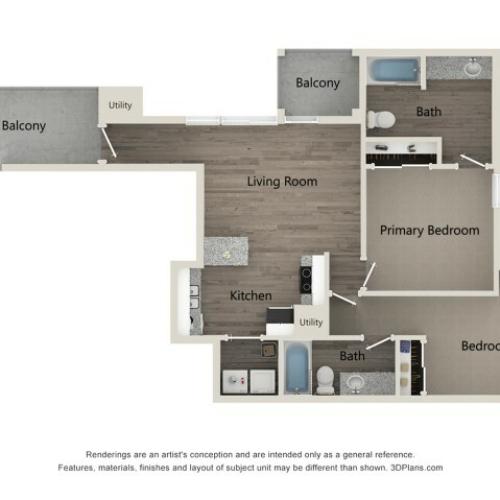 B4B Floor Plan | The Preserve Lexington  |  Apartments in Lexington, KY