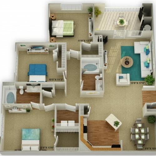 Photo of The Legend Three Bedroom Floor Plan