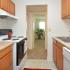 Galley Kitchen | Two Bedroom |  Park Place Apts