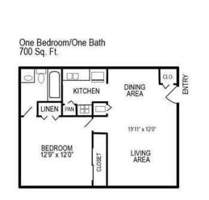 One Bedroom | 700 sqft