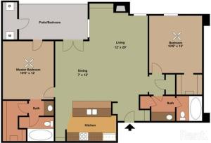 2 bedroom floorplan