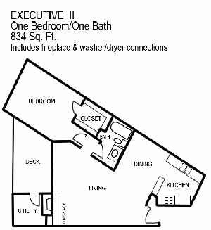 Floor Plan 4 | 1 Bedroom Apartments In Austin TX | Silver Creek Apartments