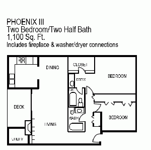 Floor Plan 5 | Austin Texas Apartment For Rent | Silver Creek Apartments
