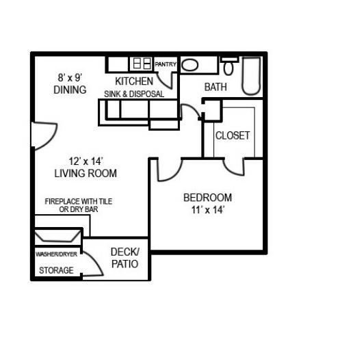 1 Bdrm Floor Plan | Apartment In Austin Texas | Stoney Ridge
