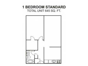 One Bedroom Standard | 645 sqft