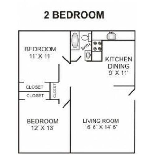 Two Bedroom | 800 sqft