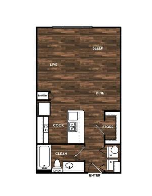 Floor Plan 1 | Luxury Apartments In San Antonio | 1800 Broadway