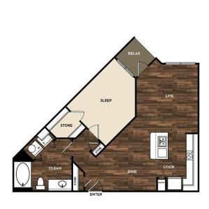 Floor Plan 5 | Apartment For Rent In San Antonio Tx | 1800 Broadway