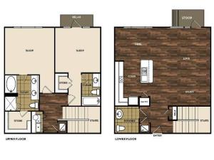 Floor Plan 13 | Luxury Apartments In San Antonio Texas | 1800 Broadway