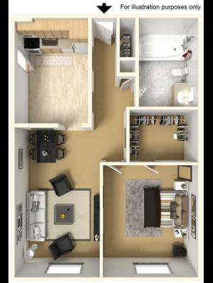 Standard One Bedroom | 705 sqft