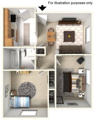 Standard Two Bedroom | 810 sqft