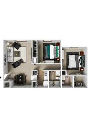 Two Bedroom | One and half bathroom