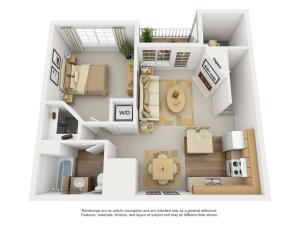 Sopris 1 Floor Plan Image - 3D
