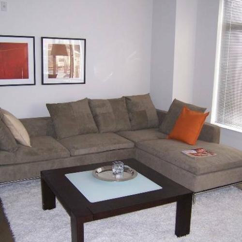 Photo of a sofa in an apartment living room