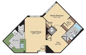 Floor Plan 5 | North Bethesda Apartments | Meridian at Grosvenor Station