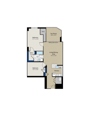 Floor Plan 6 | Meridian at Gallery Place 2