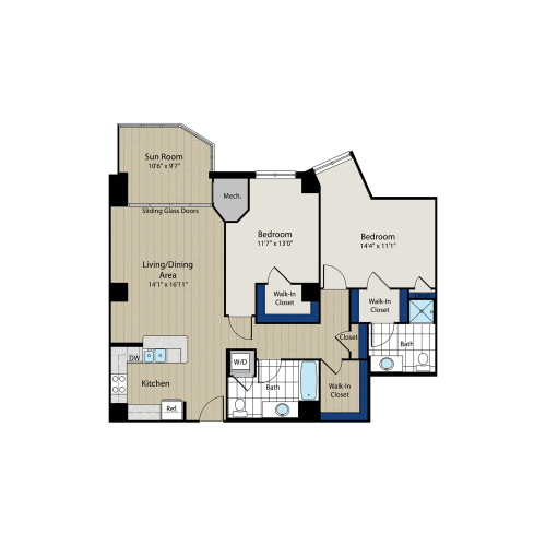 Floor Plan | Meridian at Gallery Place 5