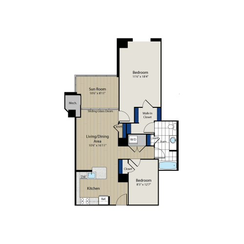 Floor Plan 2 | Meridian at Gallery Place 3