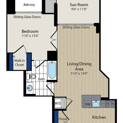 Floor Plan 4 | Meridian at Courthouse Commons 2