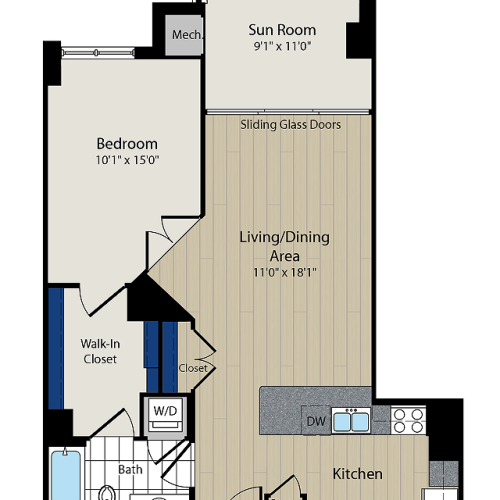 Floor Plan 2 | Meridian at Courthouse Commons 3