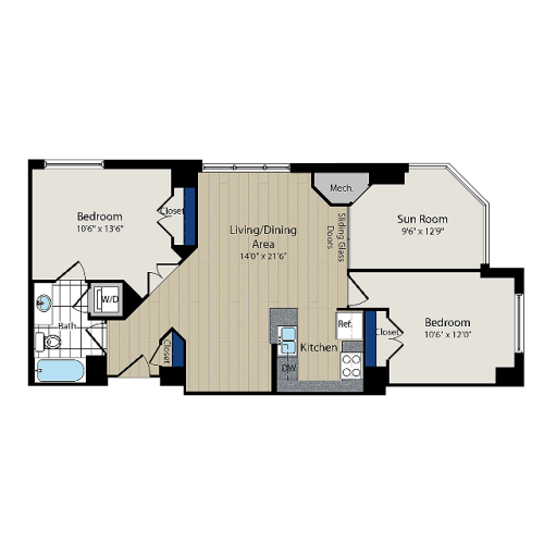 Floor Plan 6 | Meridian at Courthouse Commons 3
