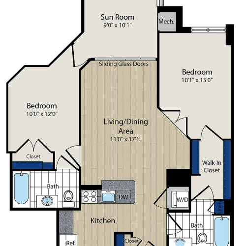 Floor Plan 5 | Meridian at Courthouse Commons 3