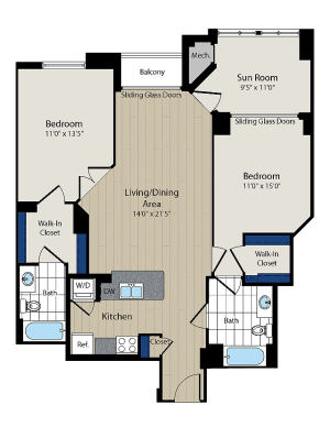 Floor Plan 5 | Meridian at Courthouse Commons 4