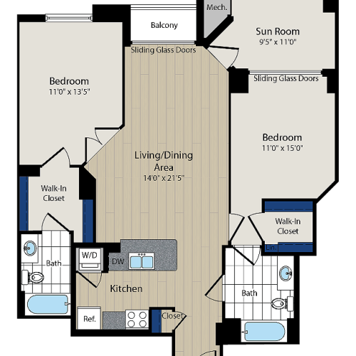 Floor Plan 5 | Meridian at Courthouse Commons 4