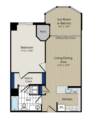 Floor Plan 9 | Luxury Apartments In Arlington VA | Meridian at Ballston Commons