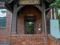 Main entrance of the Barclay building.