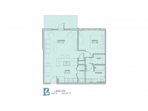 1 Bedroom Floor Plan | Luxury Apartments Baton Rouge | Bayonne at Southshore
