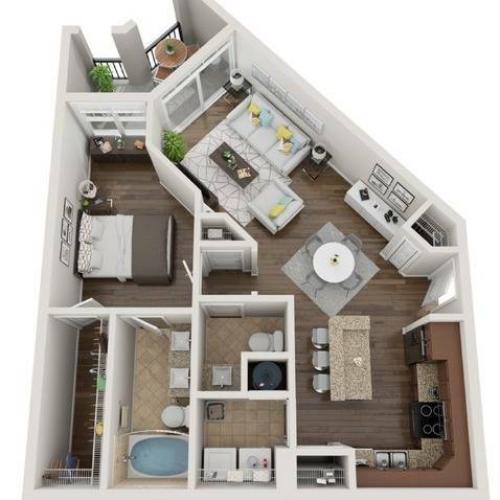 A4 Floorplan | Apartments in Cary, NC | Apartments at The Arboretum
