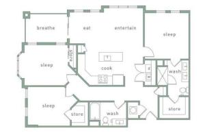 Ensley 3 Bedroom Floor Plan