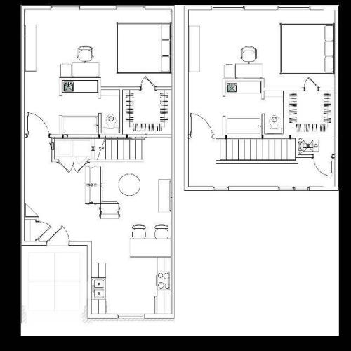 Two-bedroom two bath apartment