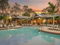 Pool Dusk | Apartments in Tampa, FL | The Lodge at Hidden River