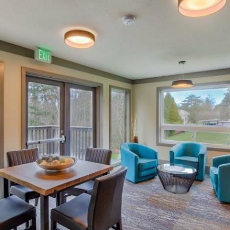 Resident Community Clubhouse with Dining and Lounge   | Apartments In Shoreline WA | Ballinger Commons