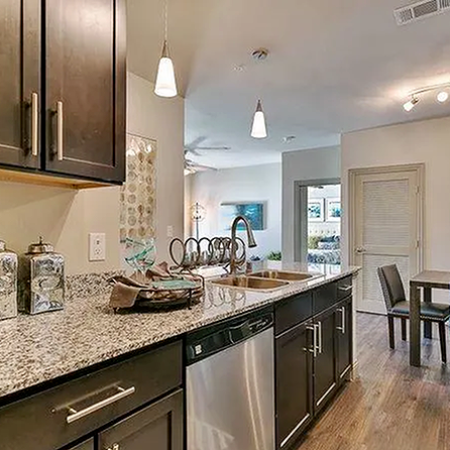Kitchen with Granite Countertops | Kyle, TX Apartments | Oaks of Kyle