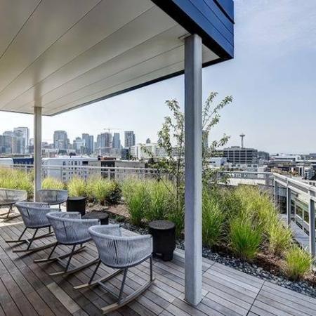 Relaxing Deck with City and Water Views | Apartments in South Lake Union for Rent | 624 Yale