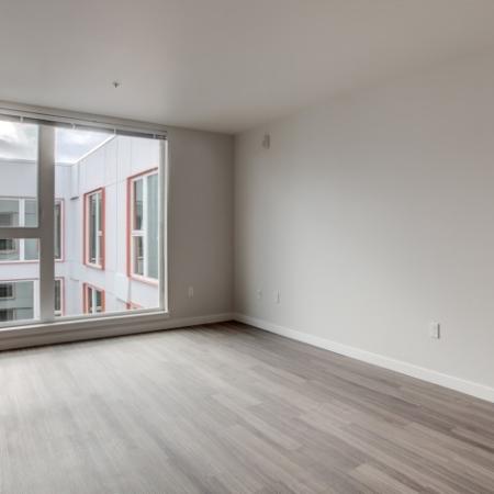 724 Living Room with Oversized Windows | HANA Apartments | Apartments Seattle WA