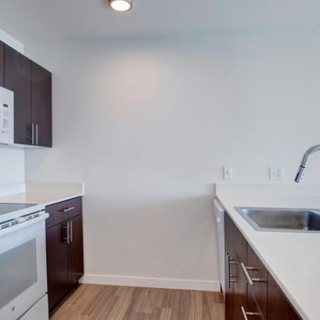 712 Living Space - Kitchen | HANA Apartments | Apartments Seattle WA
