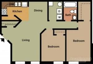 Two Bedroom One Bath | Clearfield UT Apartments | Heather Estates
